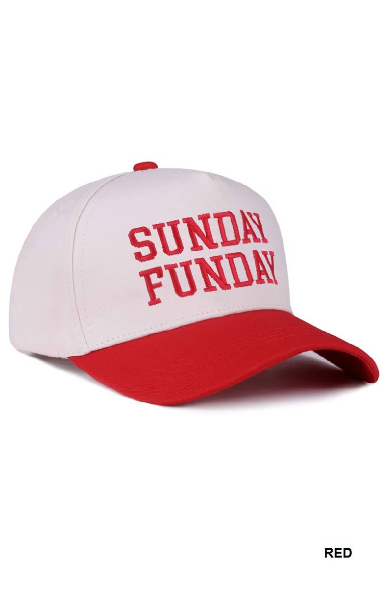 Sunday Funday Two Tone Canvas Cotton Cap