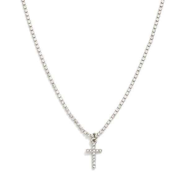 Chain Link Rhinestone Necklace - Havens Marketplace