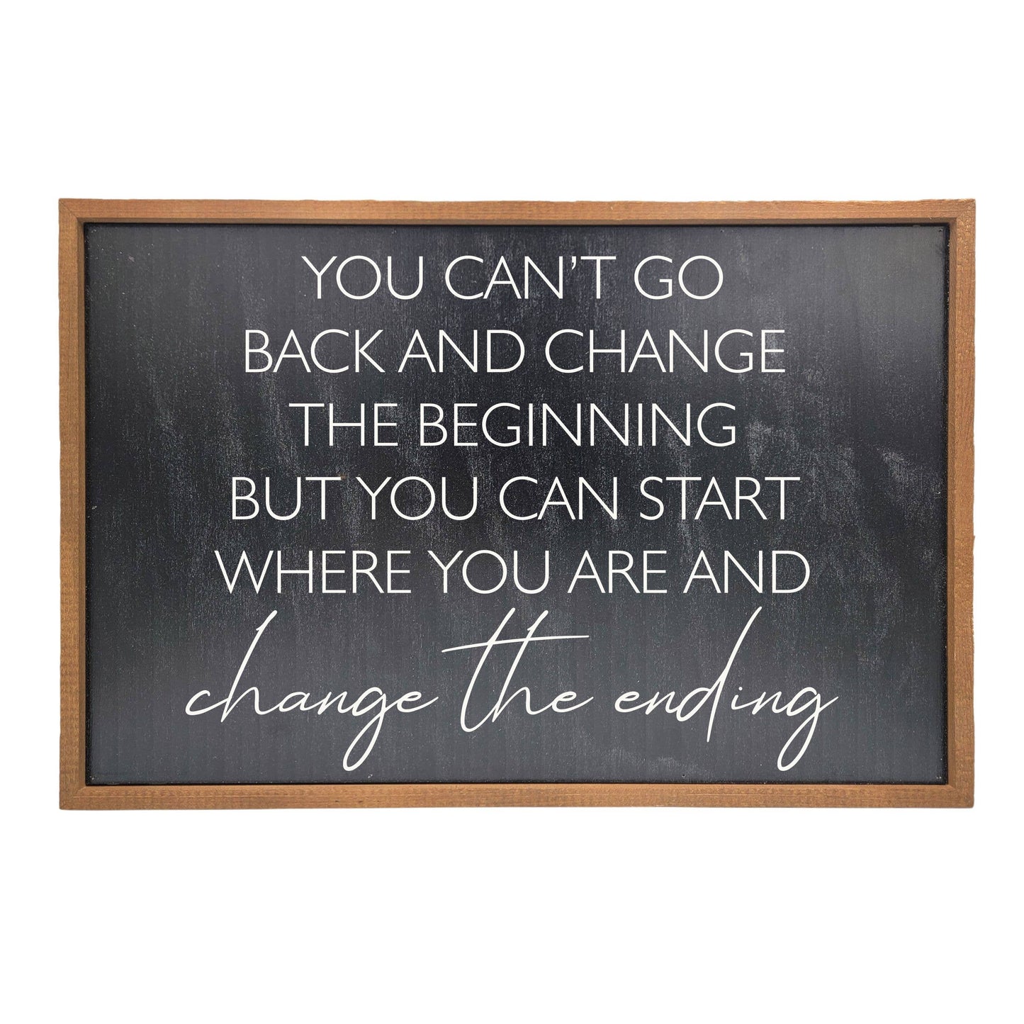 You Can't Go Back And Change - Rustic Sign Home Decor