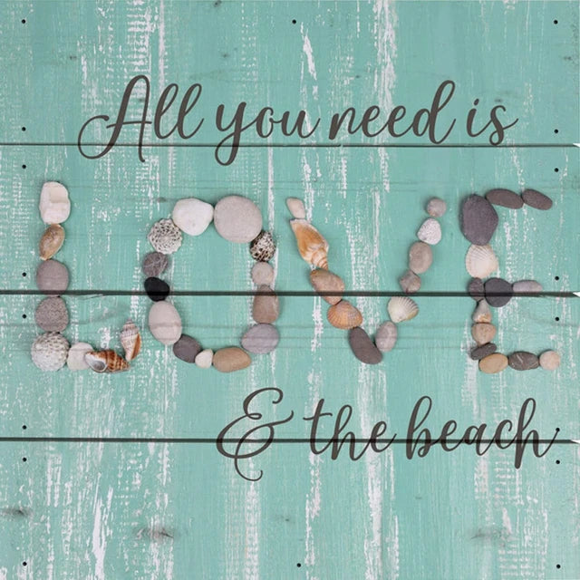 Box Sign - All You Need is Love & Beach