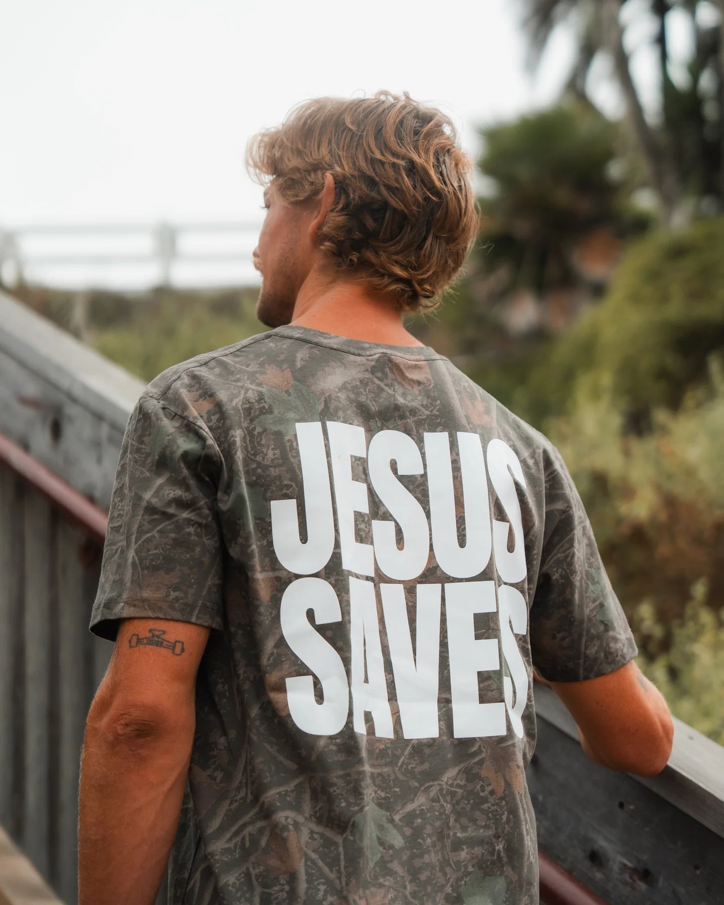 IGWM Jesus Saves Camo Tee