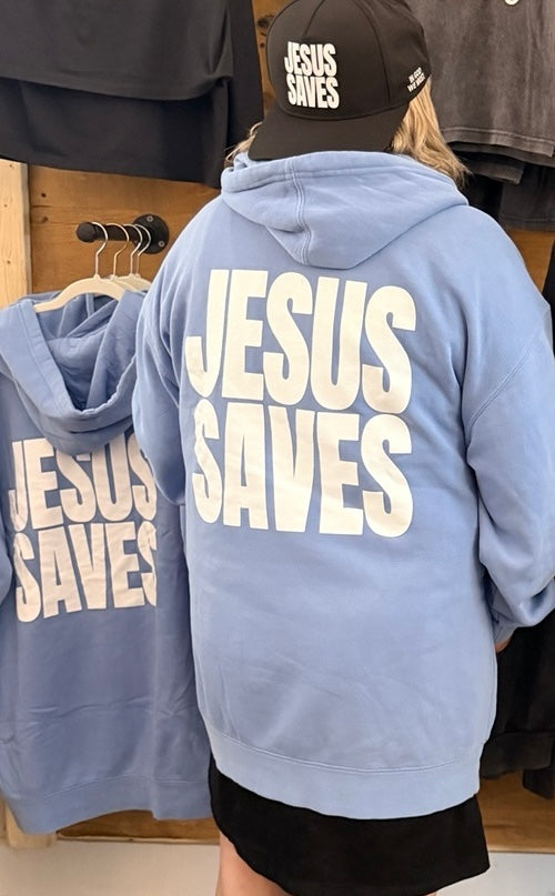 IGWM Jesus Saves Blue Hoodie