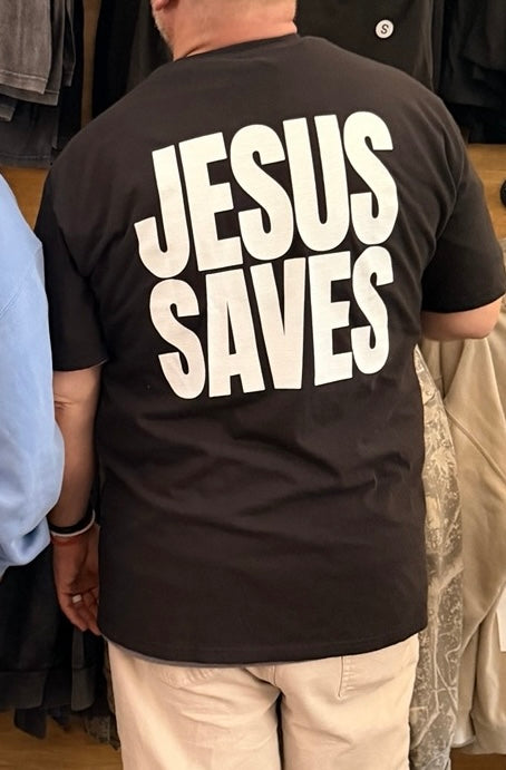 IGWM Jesus Saves Black S/S Tee