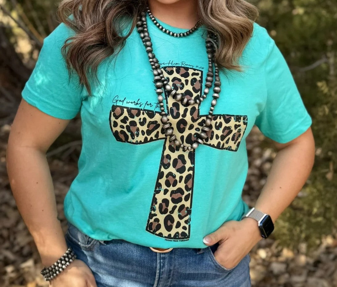 Leopard Cross Tee
