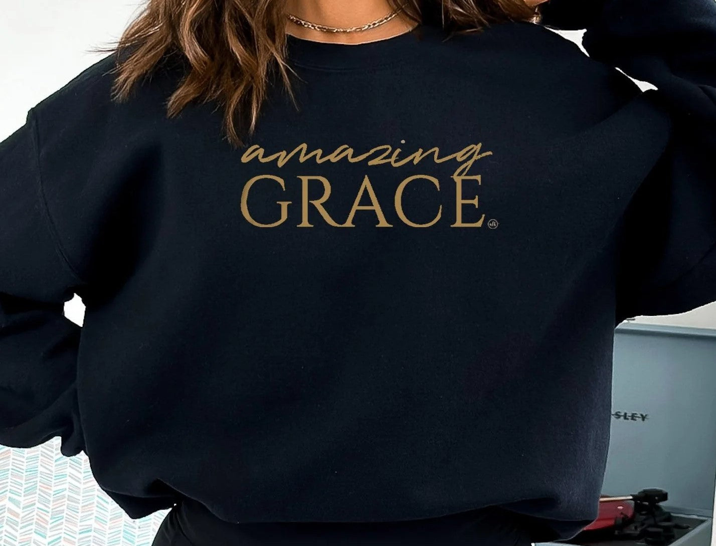 Amazing Grace Crewneck Sweatshirts Black