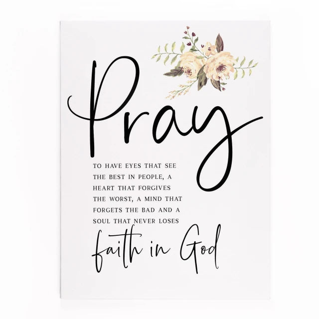 Pray Faith In God Canvas