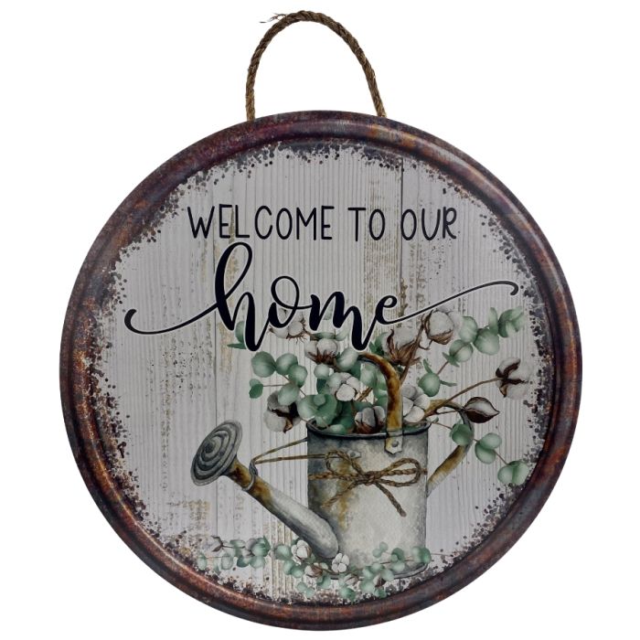 18" Round WELCOME TO OUR HOME Sign