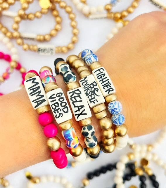 Affirmation Word Beaded Bracelets Inspirational
