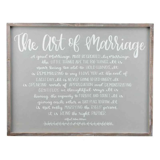 Art of Marriage Framed Board Large - Havens Marketplace