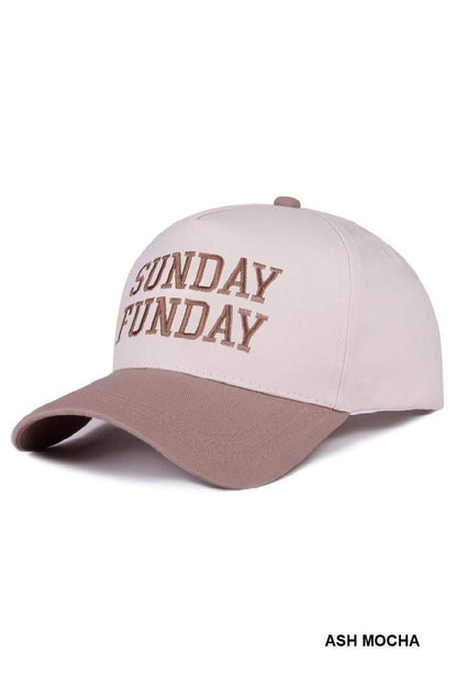 Sunday Funday Two Tone Canvas Cotton Cap