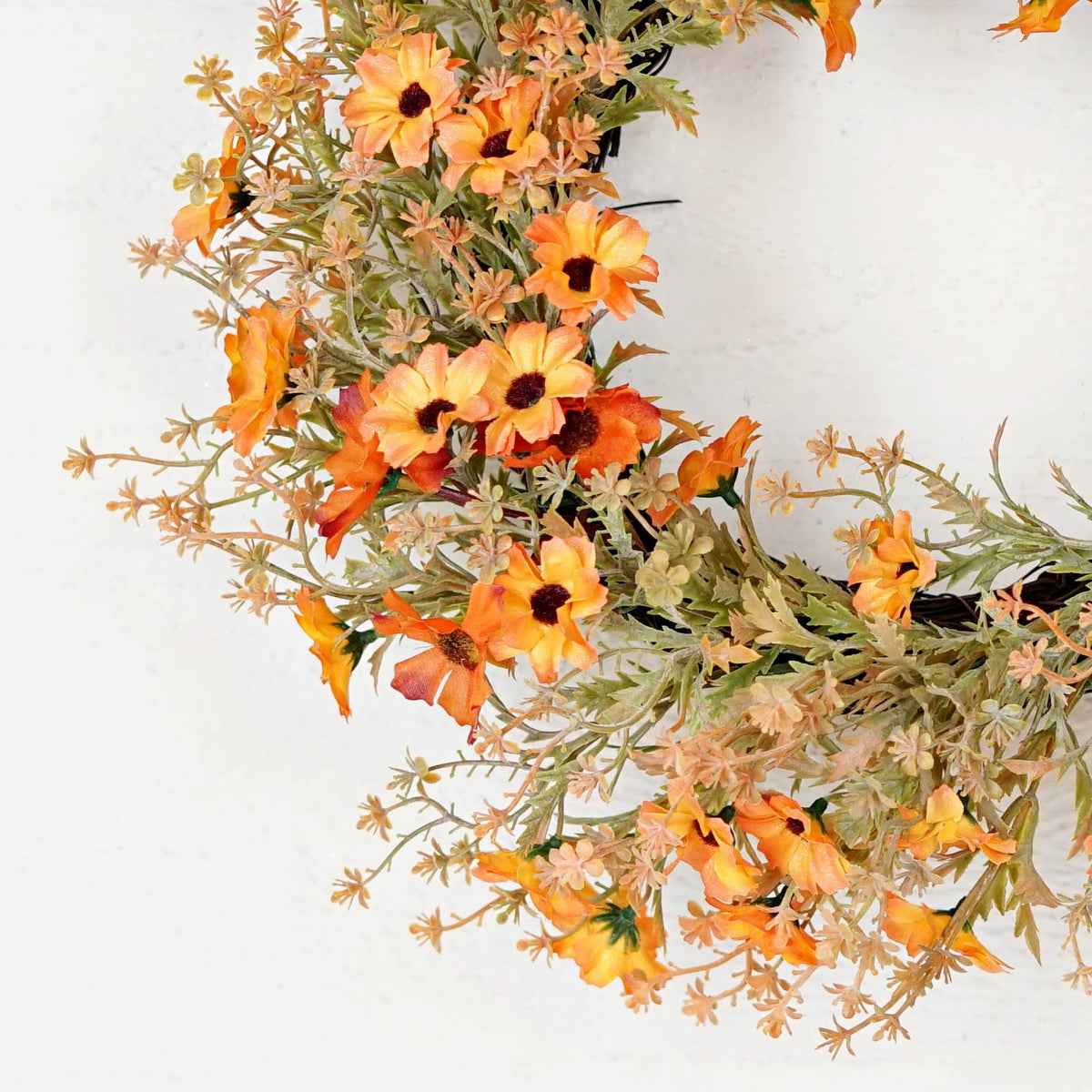 530010- 16in Twig Wreath-Autumn Perennials Garden