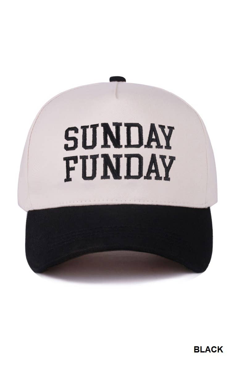 Sunday Funday Two Tone Canvas Cotton Cap