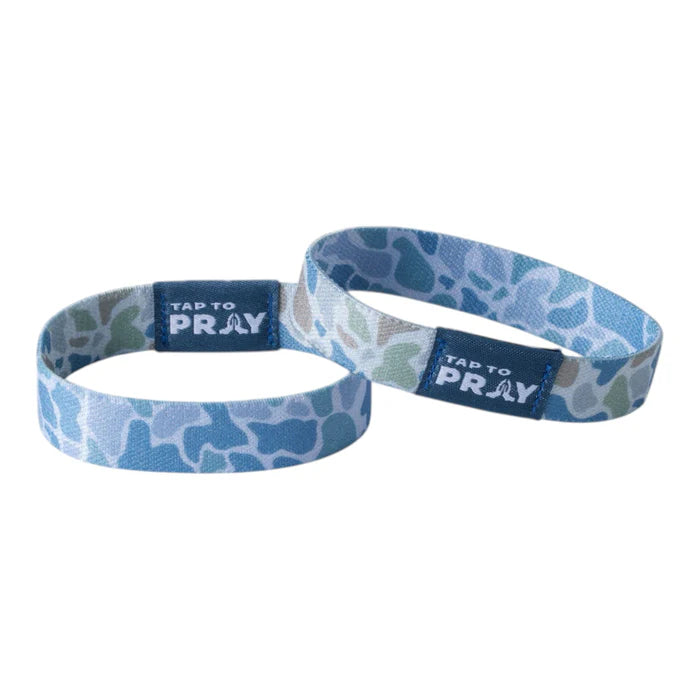 Tap to Pray River Rock Camo Moss & Slate Wristband