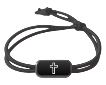 Surivor Series Tactical Bracelet - Onyx + Cross