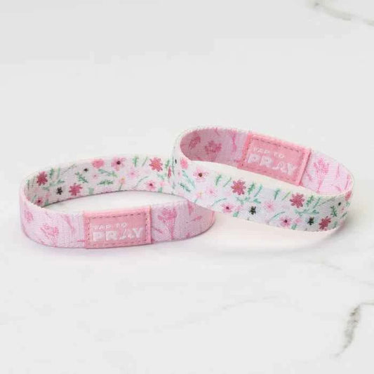 Tap To Pray Meadows - White Wristbands