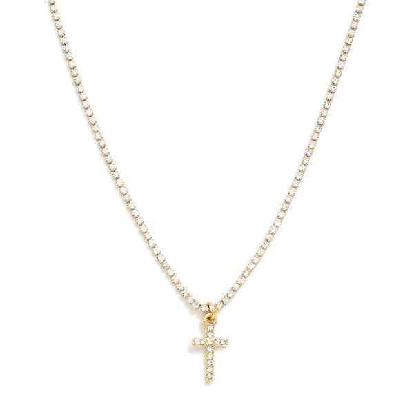 Chain Link Rhinestone Necklace - Havens Marketplace