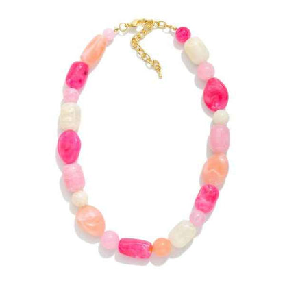 160912 Chunky Stone Beaded Necklace