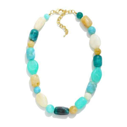 160912 Chunky Stone Beaded Necklace