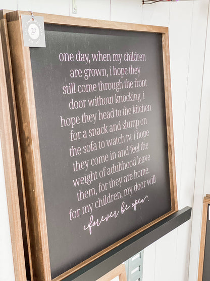 One Day When My Children Sign