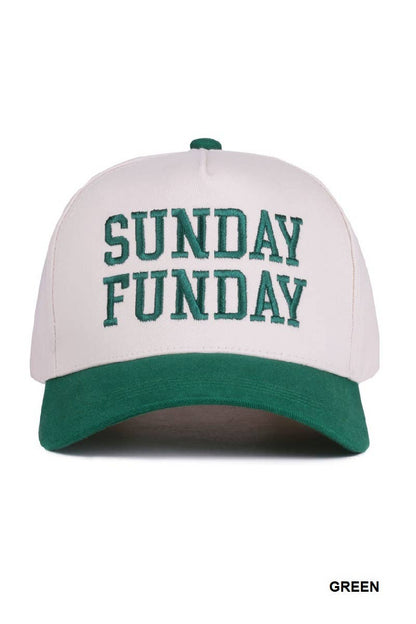 Sunday Funday Two Tone Canvas Cotton Cap