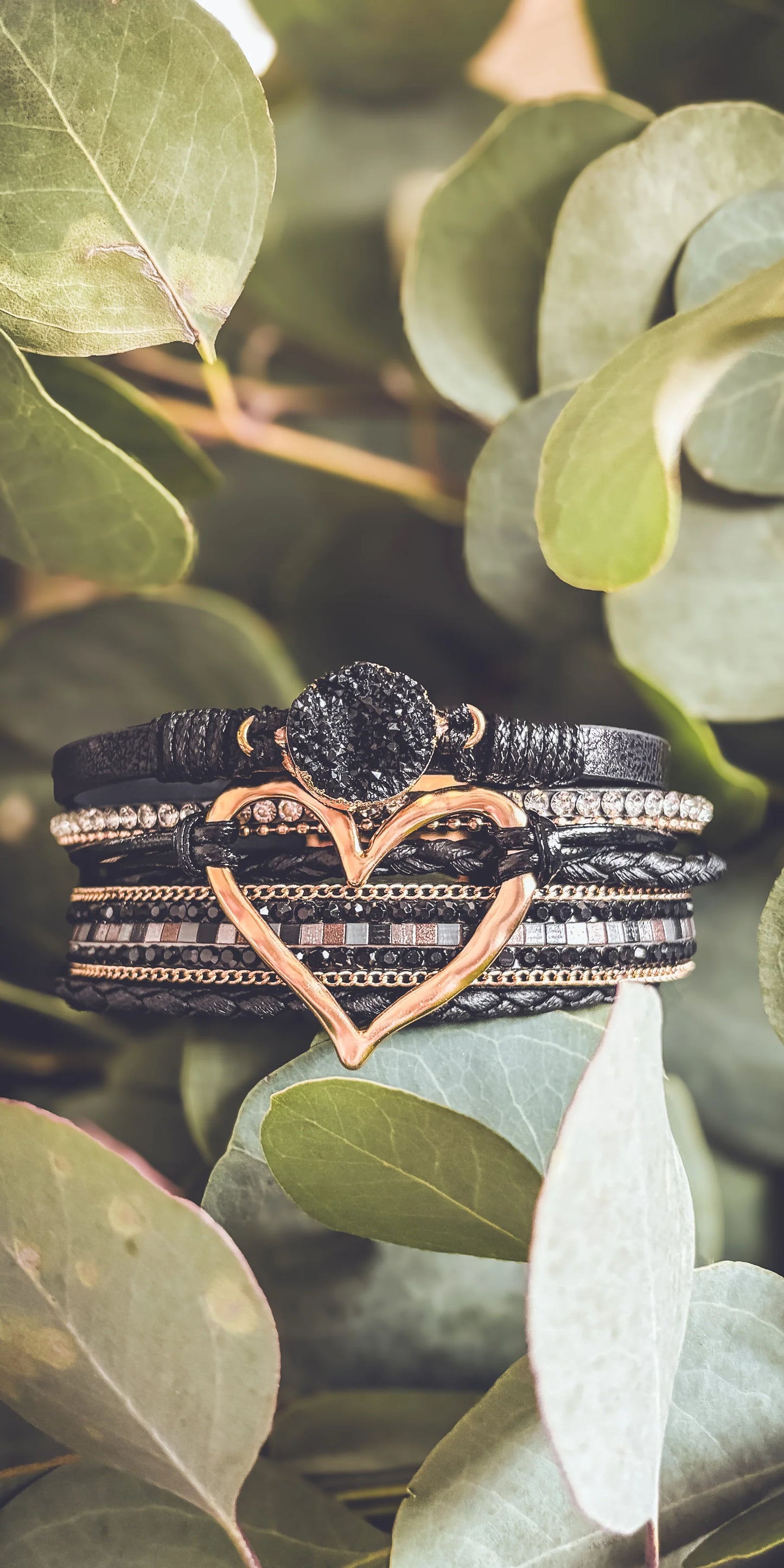 Rooted Heart Leather Bracelet