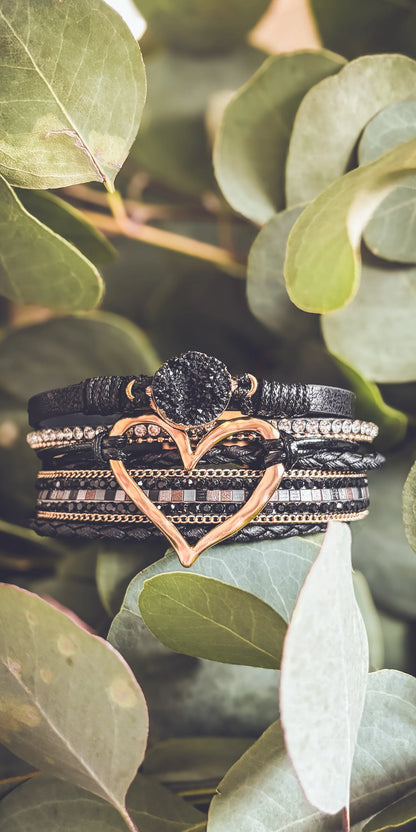 Rooted Heart Leather Bracelet