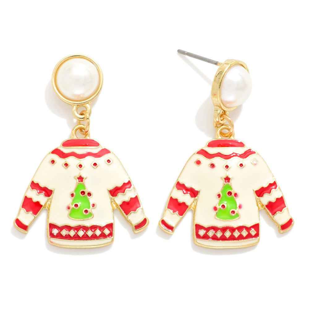 Christmas Sweater Earrings - Havens Marketplace