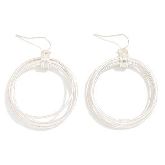 Metal Tone Layered Hoop Earrings 279917