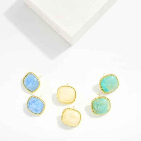 282150 Stone Post Drop Earrings