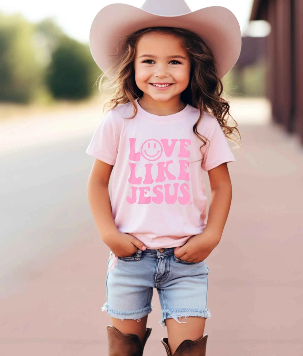 Love Like Jesus Pink Kids Tshirt