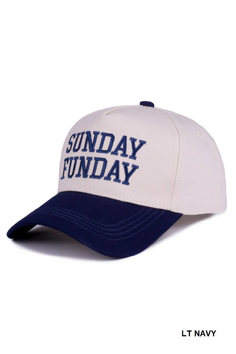 Sunday Funday Two Tone Canvas Cotton Cap