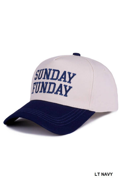 Sunday Funday Two Tone Canvas Cotton Cap