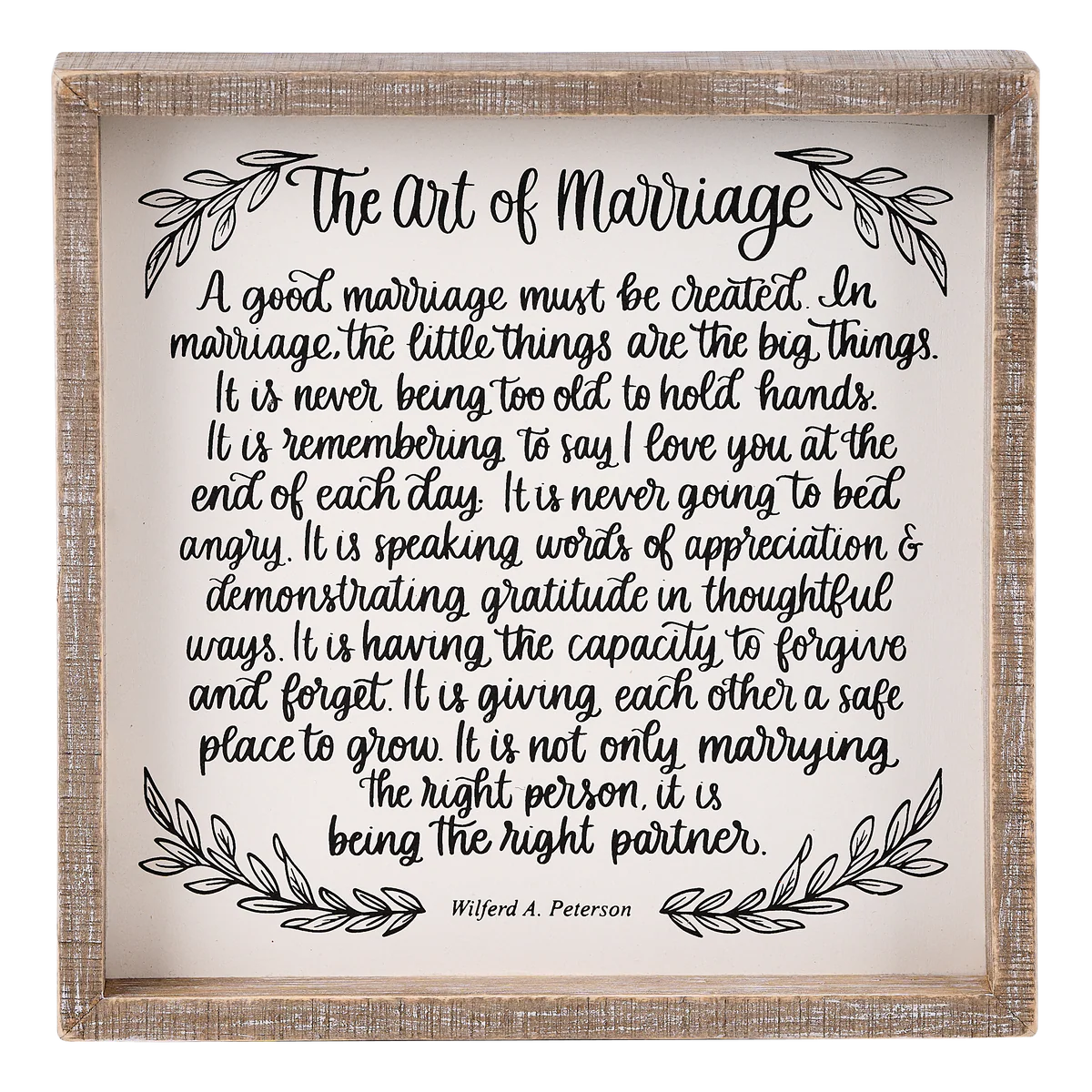 Art Of Marriage Framed Board Small - Havens Marketplace