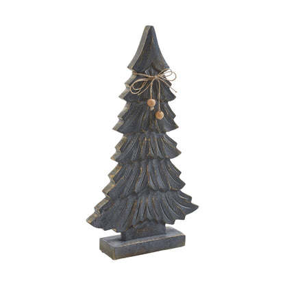 Gray Six-Tiered Wooden Christmas Tree 16.5in