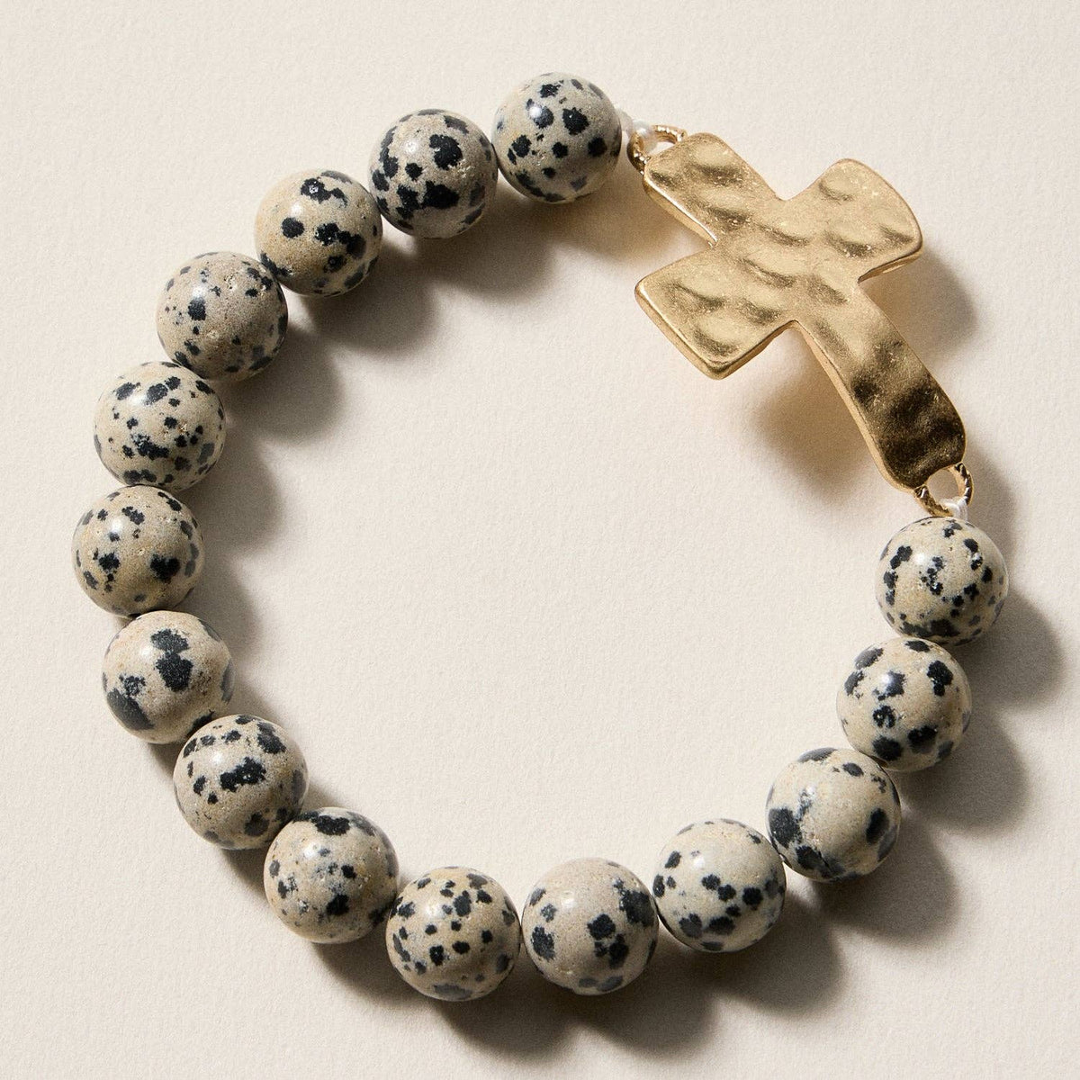 Natural Stone Cross Bracelet | Christian Faith Jewelry
