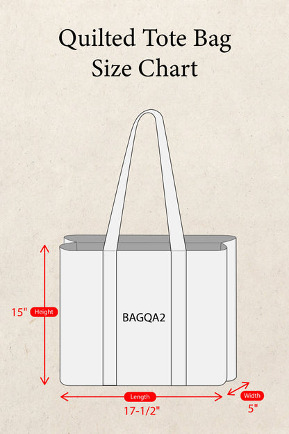 Bohemian Printed Quilted Striped Bias Tape Woven Tote Bag