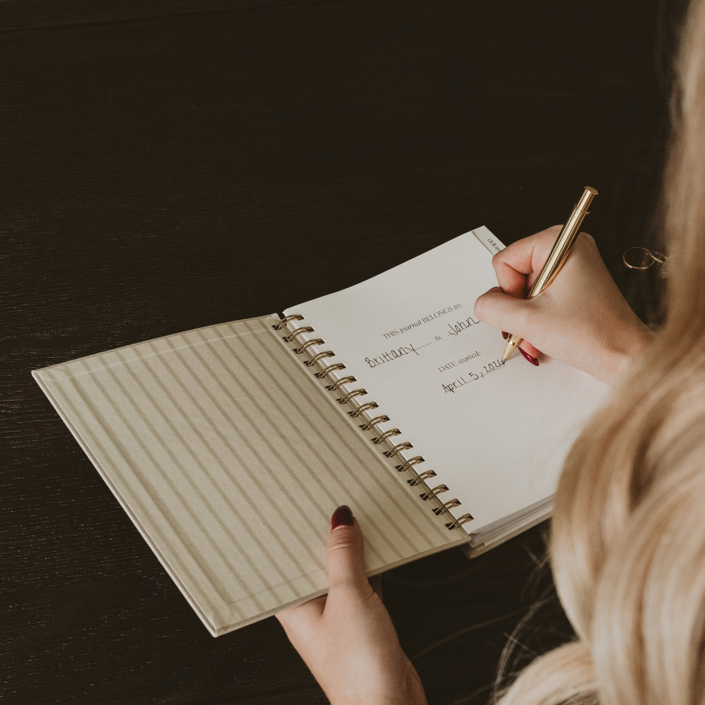 Newlywed One Line A Day Prompted Journal - Wedding