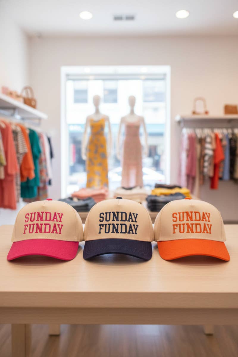Sunday Funday Two Tone Canvas Cotton Cap