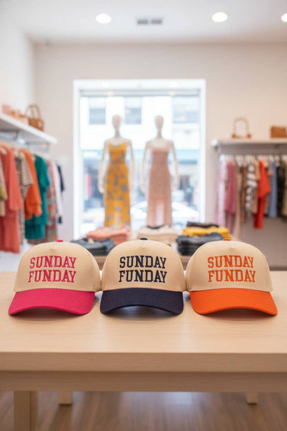 Sunday Funday Two Tone Canvas Cotton Cap