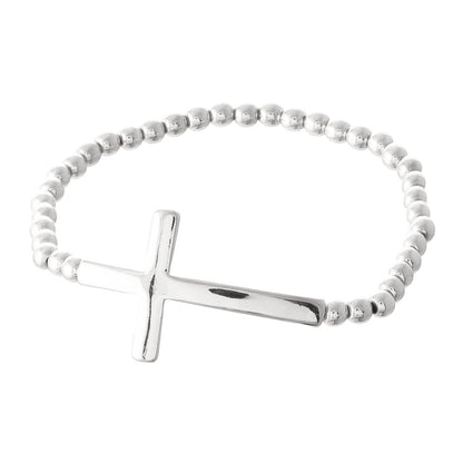 Beaded Cross Stretch Bracelet