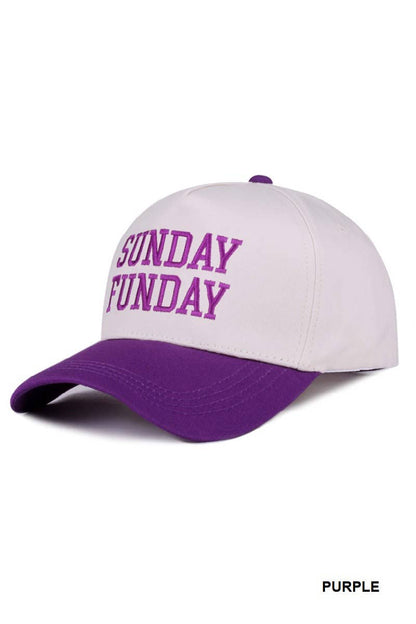 Sunday Funday Two Tone Canvas Cotton Cap