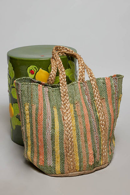 Citrus Grove Woven Tote Bag