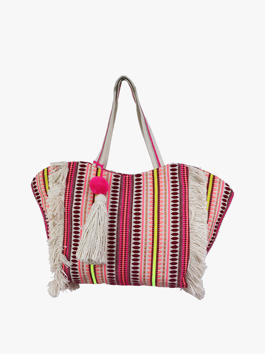 Natalia Two-Tone Cotton Tote Bag  M2155