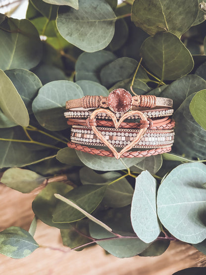 Rooted Heart Leather Bracelet