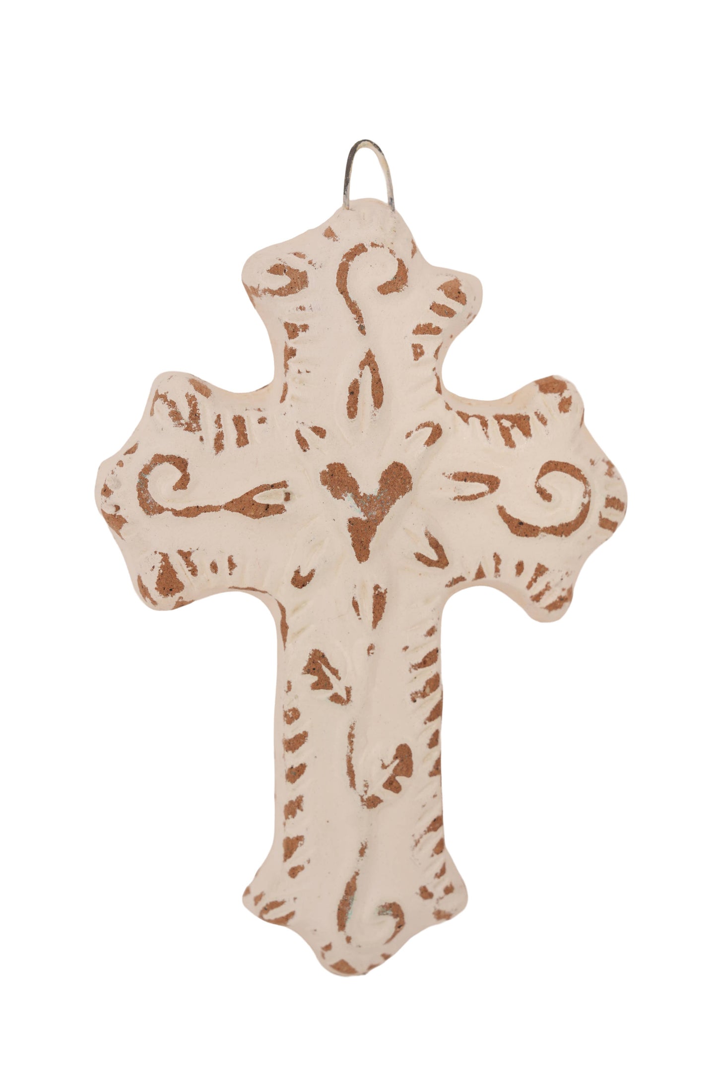 Hugo Flower Clay Cross Handmade 4.5x6.5 in