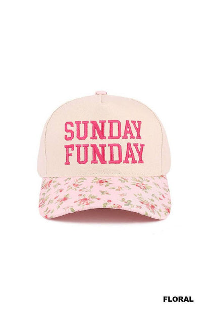 Sunday Funday Two Tone Canvas Cotton Cap