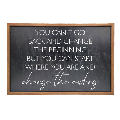 You Can't Go Back And Change - Rustic Sign Home Decor
