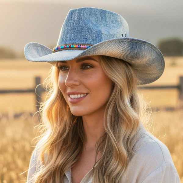 7203012 Rustic Straw Cowboy Hat