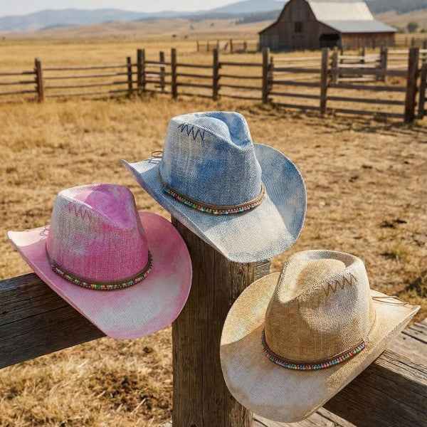 7203012 Rustic Straw Cowboy Hat