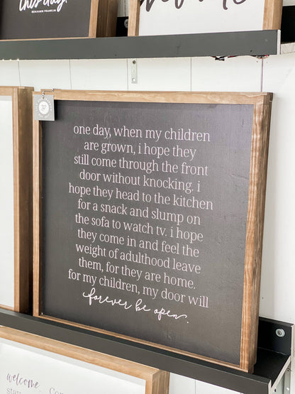 One Day When My Children Sign